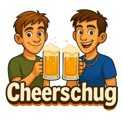 Lijon en Sam die elkaar proosten